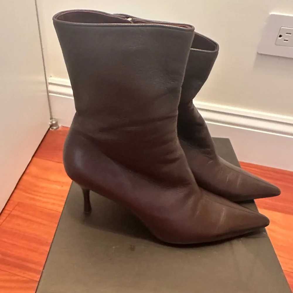 Gucci brown leather boots - Picture 2 of 6